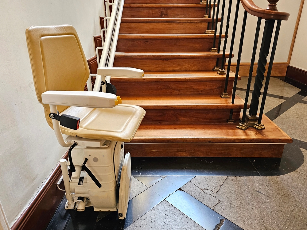 A,stairlift,for,going,up,and,down,stairs,is,an